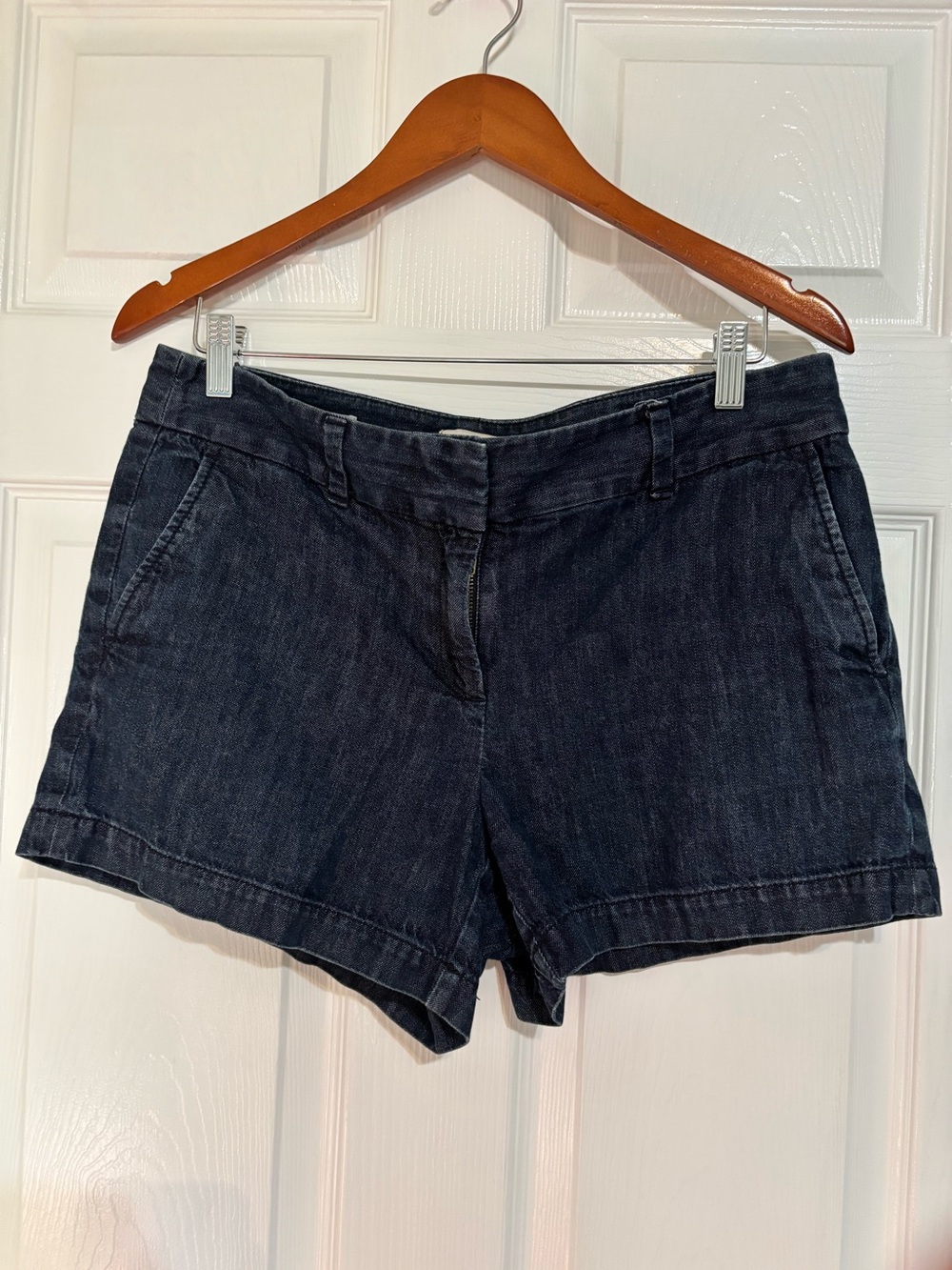 LOFT Dark Denim Shorts 8